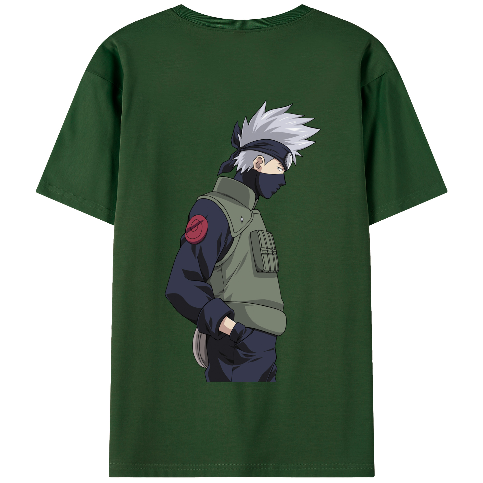 （画像用） NARUTO -ナルト- はたけ カカシ Hatake Kakashi 綿100％半袖Tシャツ（背面プリント）